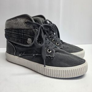 Blowfish Malibu Gray High-Top Sneaker with Teal Insole